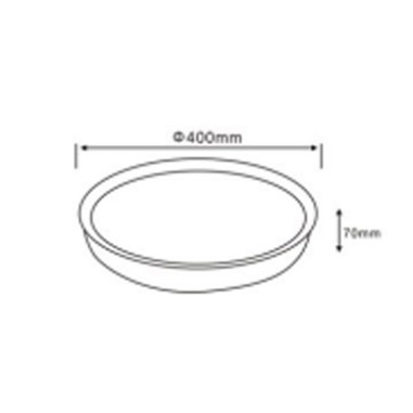 Plafón Led 40 CM Negro y Madera