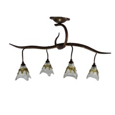 Lámpara Plafón 4 Tulipas...