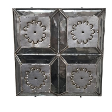 Plafón Granadino Cristal Luna Plata...