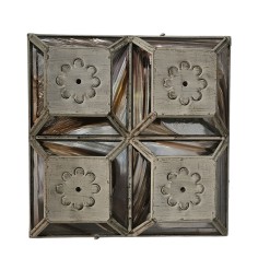 Plafón Estaño 4 Luces Crema...