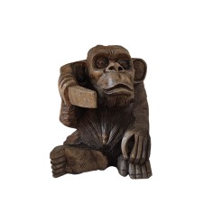 Figura Madera Tallada Mono...