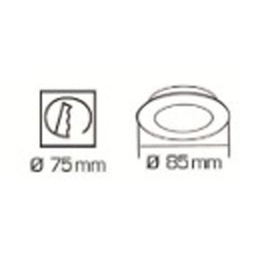 Foco Empotrar Negro con IP