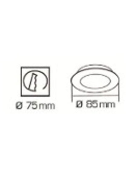 Foco Empotrar Negro con IP