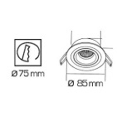 Foco Empotrar Bombilla Interior Negro...