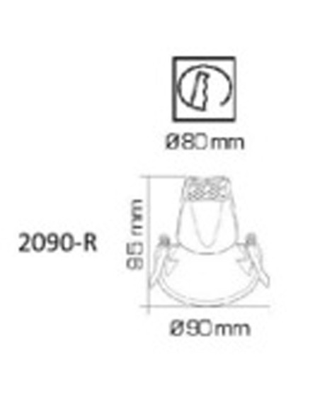 Empotrables COB 8W Negros Redondos 3000 ó 4000K
