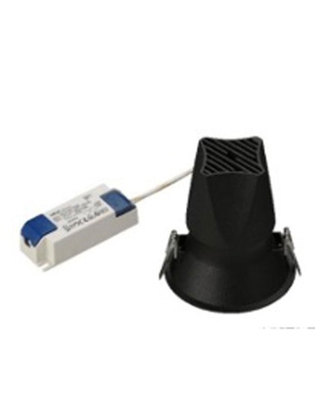 Empotrables COB 8W Negros Redondos 3000 ó 4000K