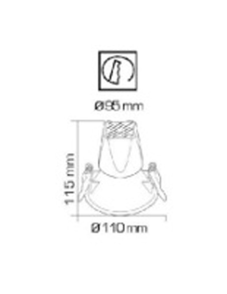 Empotrables COB 15W Negros Redondos 3000 ó 4000K