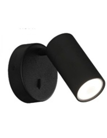 Foco Negro para GU10 con Interruptor