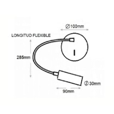 Aplique con Interruptor Oro Antiguo...