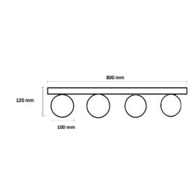 Regleta Camerino 4 Luces Blancas o...