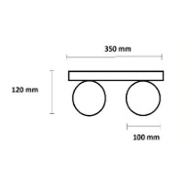 Regleta Camerino 2 Luces Blancas o...