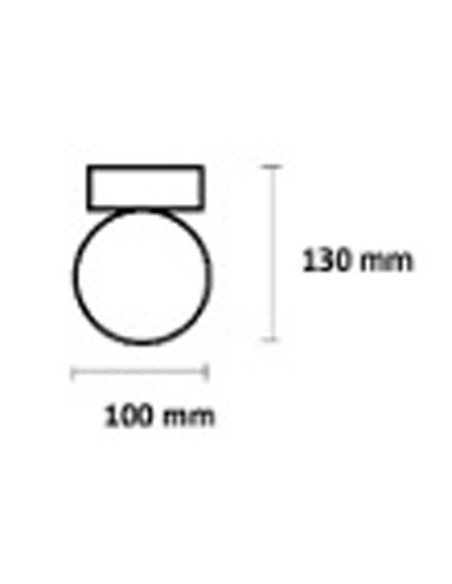 Plafón/Aplique Bola Blanco o Negro