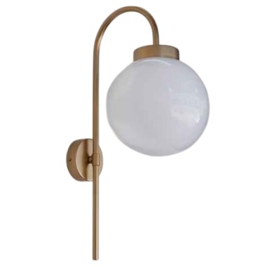 Aplique Dorado con Bola Opal Ahorcado