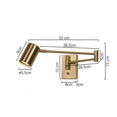 Aplique Lectura Cama Brazo Articulado...