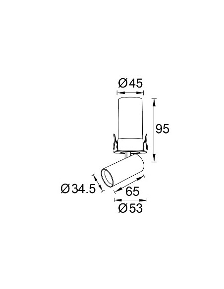 Empotrable Orientable Ajustable Blanco o Negro 7W