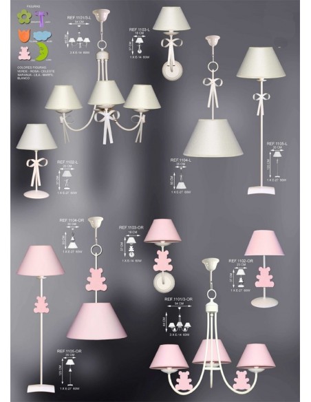 Dos Hermanas Lámparas Infantiles