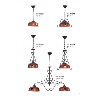 Lámparas Billar Barro