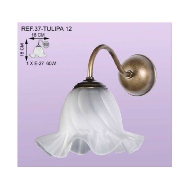 Apliques para Baño con Tulipa de Cristal estilo clásico.