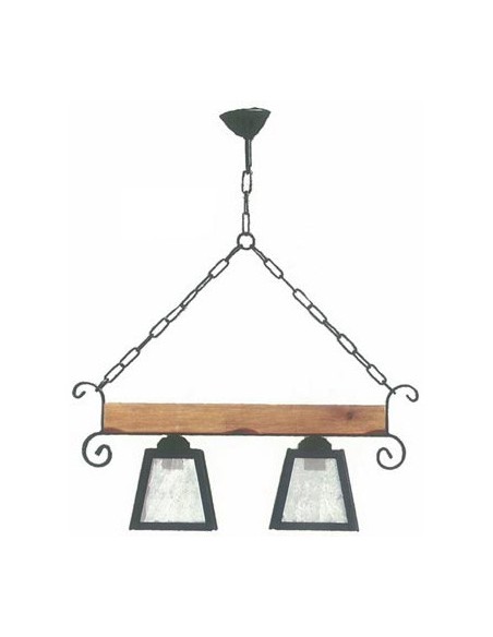Lámparas Madera y Forja