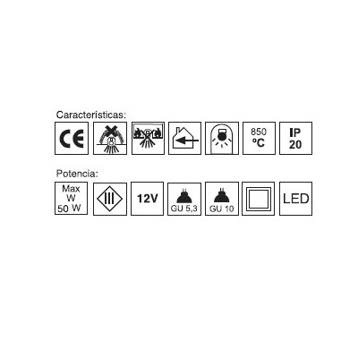 Focos Cristal Espejo Negro