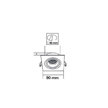 Focos Cristal Espejo Negro
