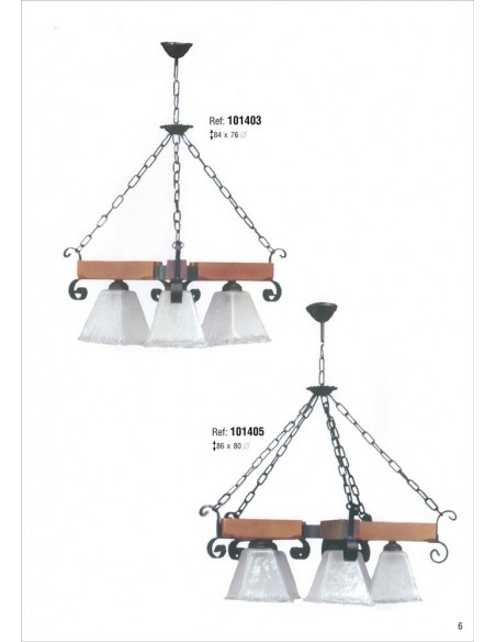 Lámparas Rústicas de Techo