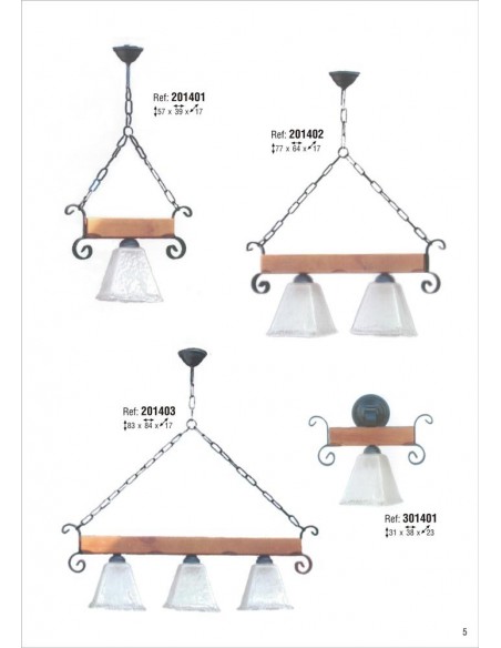 Lámpara Rústica de Colgar