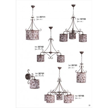 Apliques Forja con Pantalla