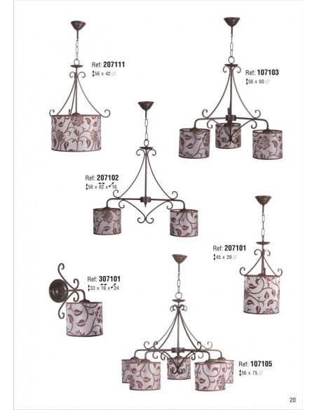 Apliques Forja con Pantalla