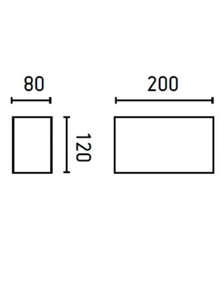 Apliques que Proyectan la Luz en la parte Superior e Inferior