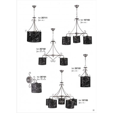 Lámparas Forja Plata