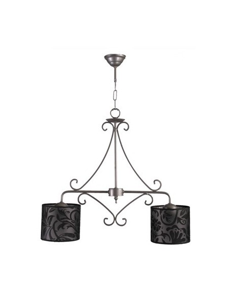 Lámparas Pantallas Estampadas Negras