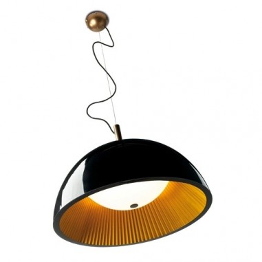 Lámpara de Diseño de PVC Negro y Oro...