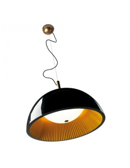 Lámpara de Diseño de PVC Negro y Oro Lacado