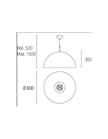 Lámpara de Diseño de PVC Negro y Oro Lacado