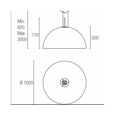 Lámpara de Diseño Diámetro 1 Metro