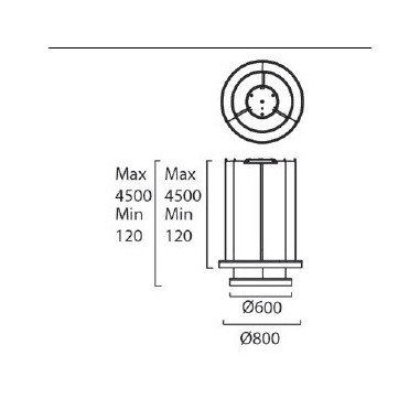 Luminaria Led 53W Blanco Cálido 3000K