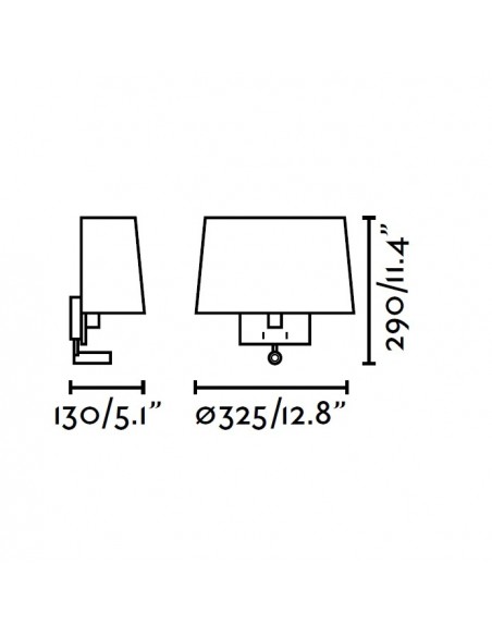 Apliques Dormitorio y Lector Pantalla Negra