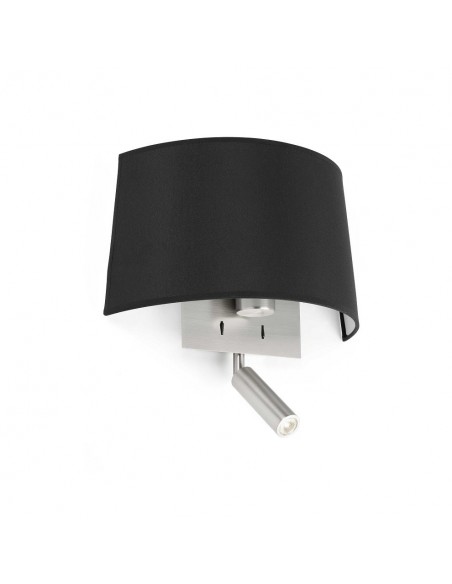 Apliques Dormitorio y Lector Pantalla Negra