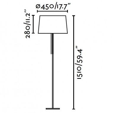 Lámpara de Pie Dormitorio Pantalla Negra