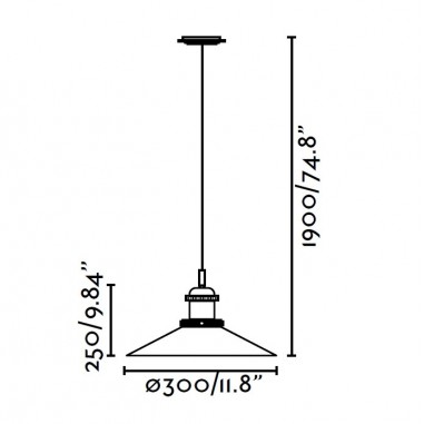Lámpara Estilo Industrial con Tulipa...