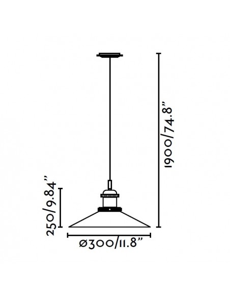 Lámpara Estilo Industrial con Tulipa de Cristal