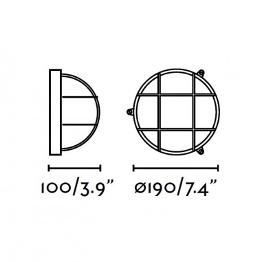 Aplique Exterior Latón