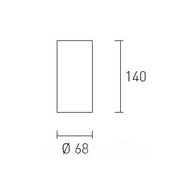 Plafón Cilindro Salón Negro