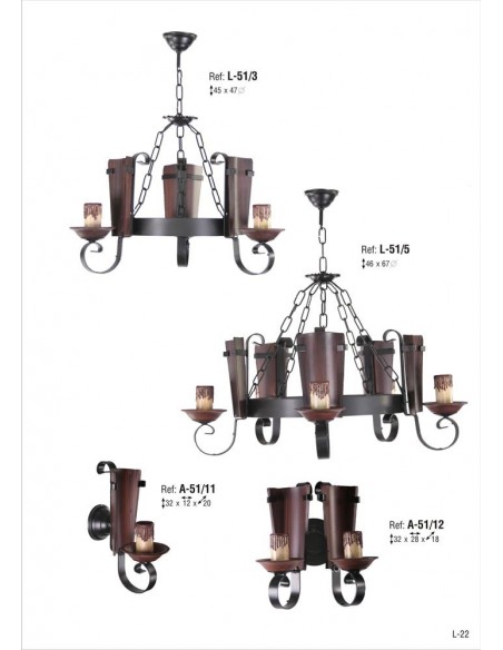 Catálogo Iluminación Rústica