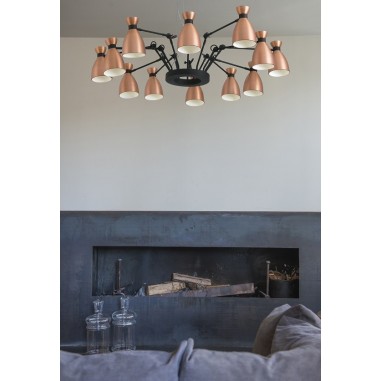 Lámpara de 12 Luces Cobre