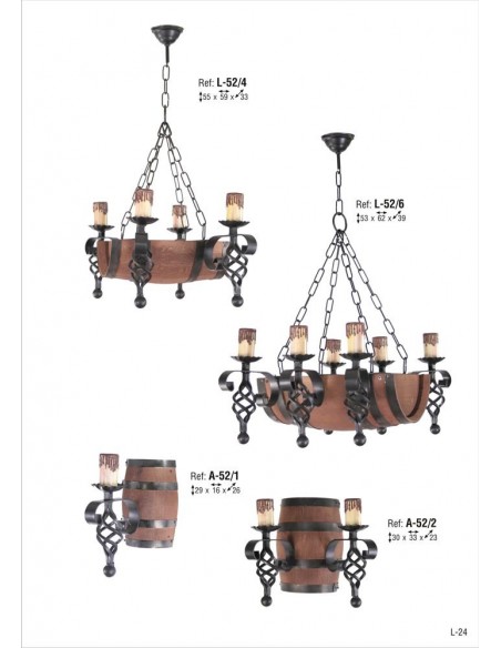 Apliques Barril Madera