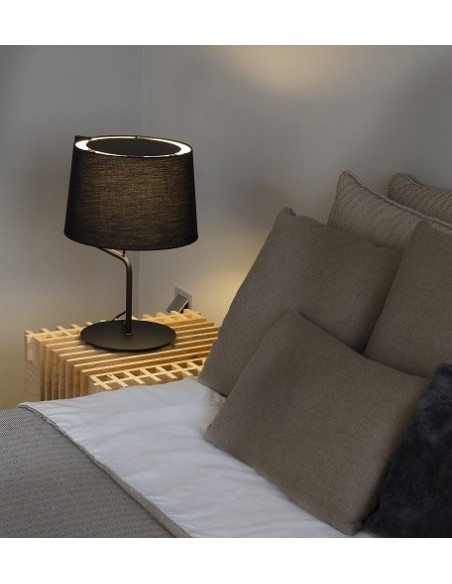 Sobremesa con Pantalla de Tela disponible en Blanco y Negro