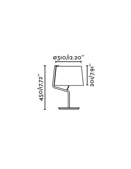 Sobremesa con Pantalla de Tela disponible en Blanco y Negro