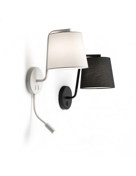 Aplique con Lector y Doble Interruptor en la Base